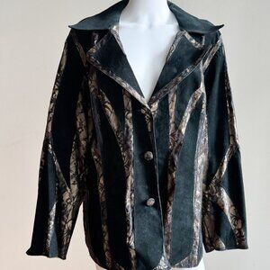 Laura Plus Suede Lace Detail Fitted Jacket 18